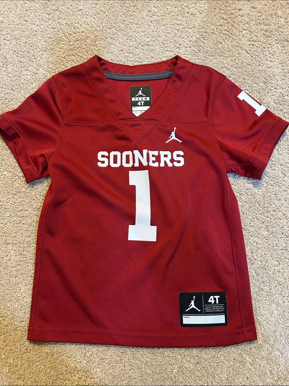 Jordan Kids Sooners Jersey